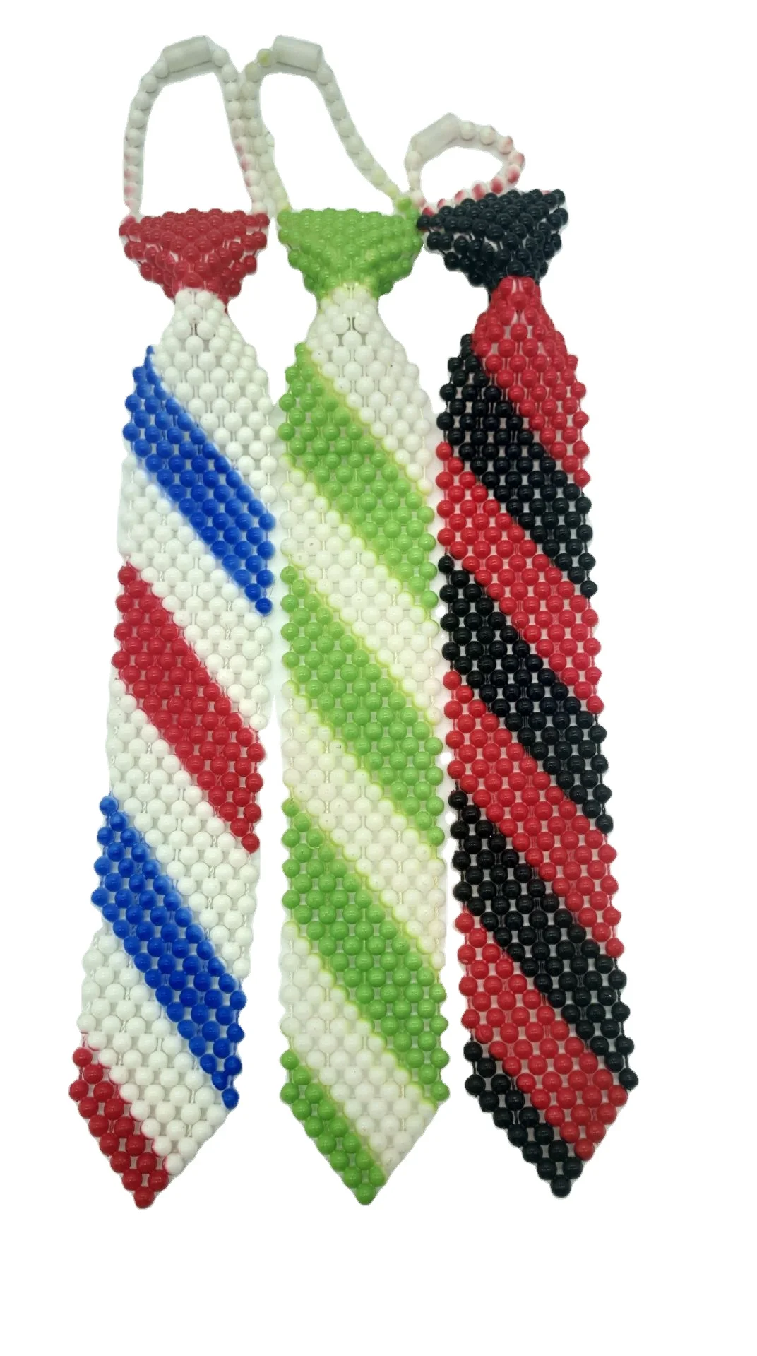 Plastic tie beaded thread