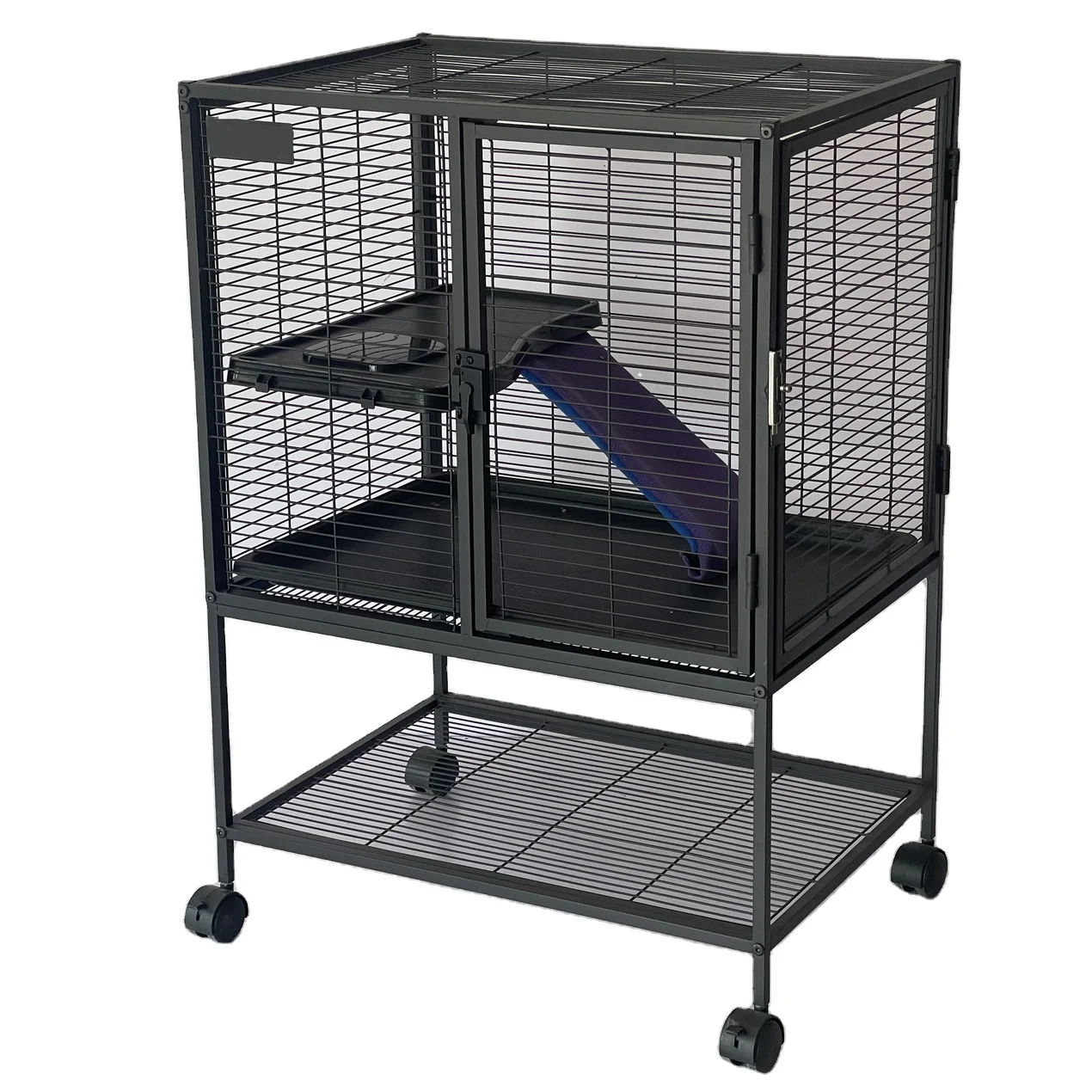 Металлическая маленькая клетка для животных с колесиками для крыс хорьков шиншилл и морских свинок