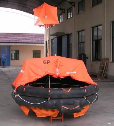 Low price liferaft 6 person self inflating life raft reversible throw overboard liferaft