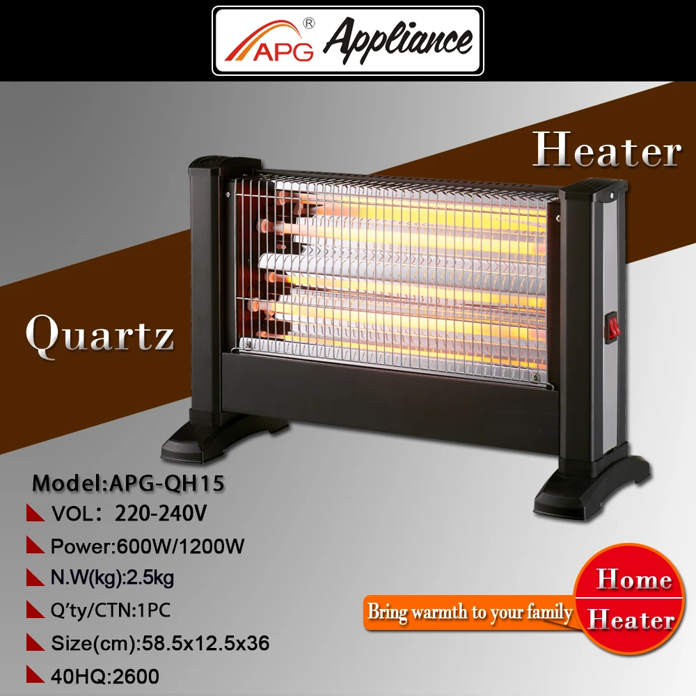2022 new APG 1200W Electric Home room hand Quartz Heater with CB certificate and safety switch