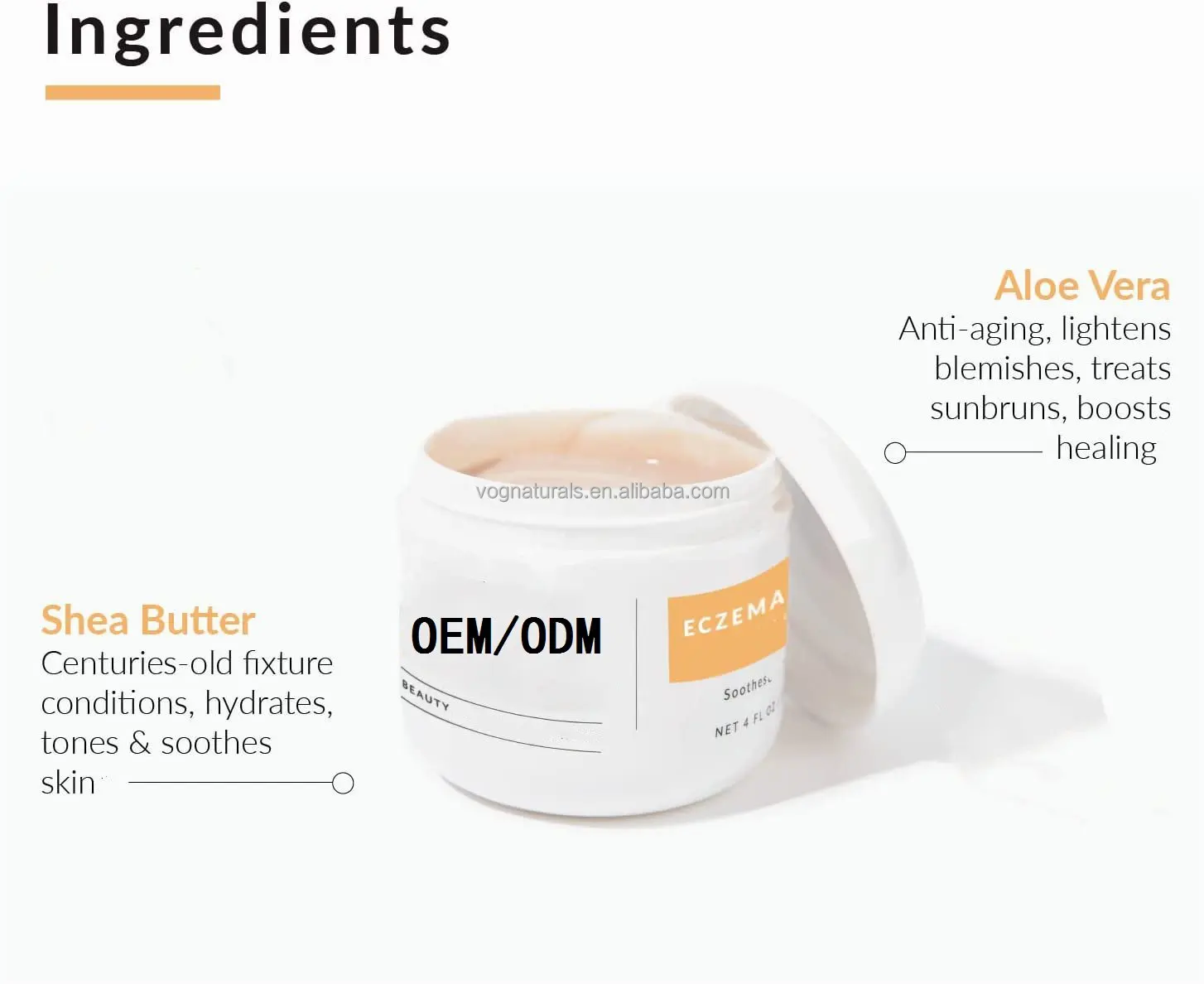 Private Label OEM Moisturizing Cream for Dry and Itchy Skin Nourish Eczema Psoriasis Cream