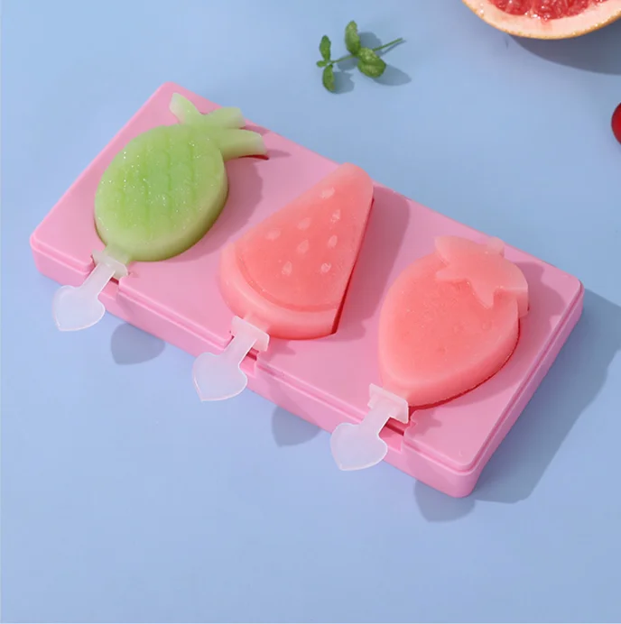 BPA Free Silicone Popsicle Molds Wholesale Custom Silicone Ice Cube Tray Mold Silicone Frozen Ice Popsicle Maker Ice Cream Mold