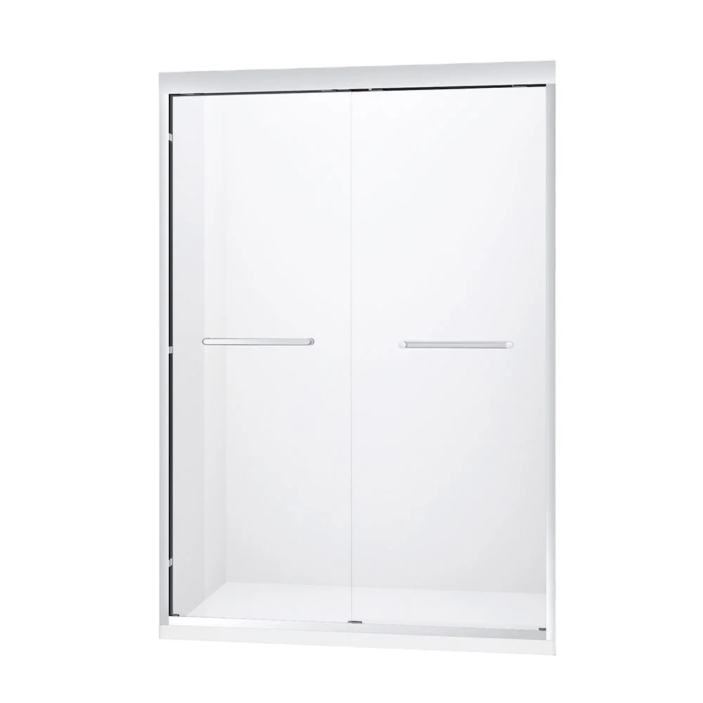 KAMALI aluminum frame 2 panel top cover european woman glass folding shower room door and tray bath shower cubicle