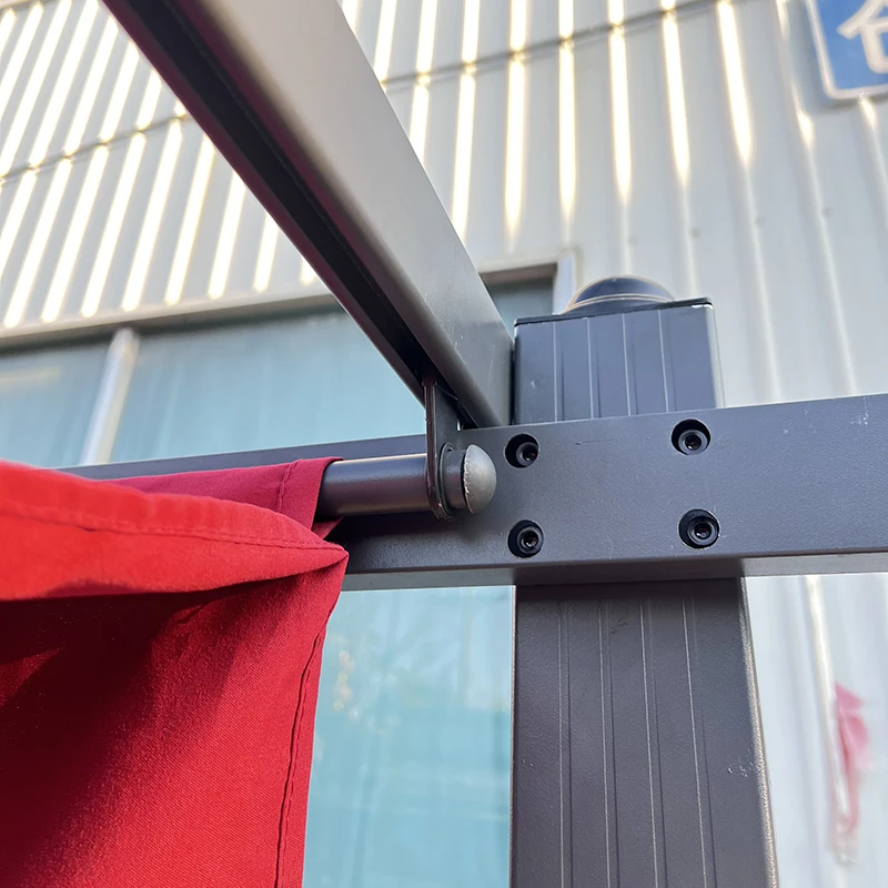 Waterproof Outdoor Garden Gazebo with Retractable Canopy and Aluminum Frame Metal Grape Trellis Summerhouses Product