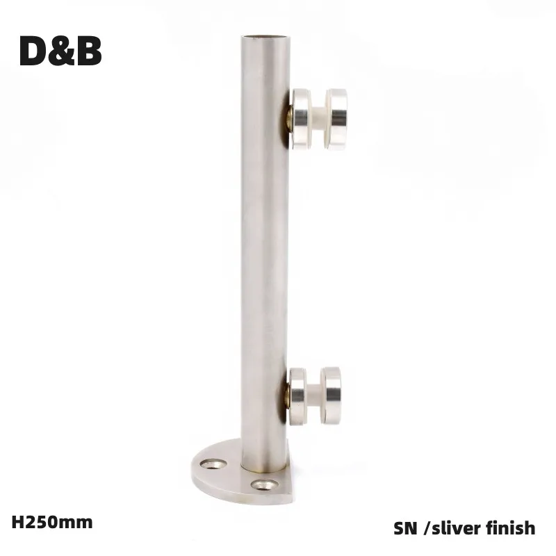 D & B -039 стеклянные перила для перил из 304 нержавеющей стали серебряные