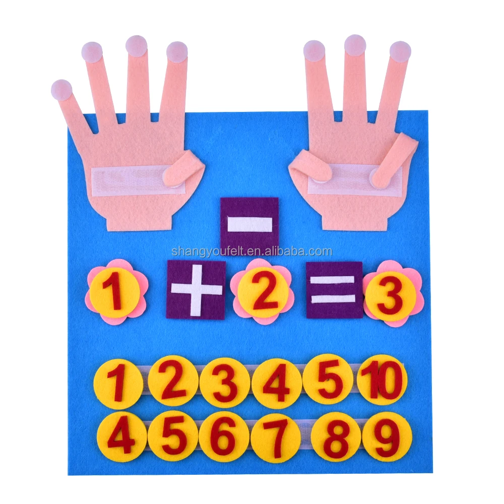 
Handmade Felt Numbers Toy Children Educational Novelty Fingers Numbers Counting Wool Felt Toy Aid 