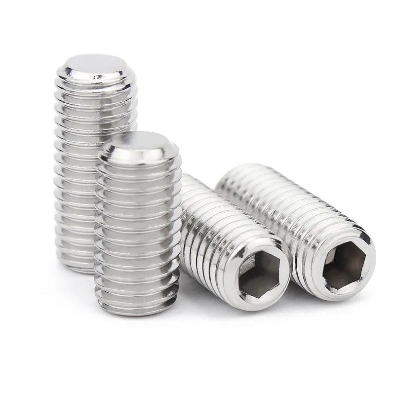 DIN 913 A2 A4 Hexagon Socket Set Screw With Flat Point Stainless Steel Socket Set Screw