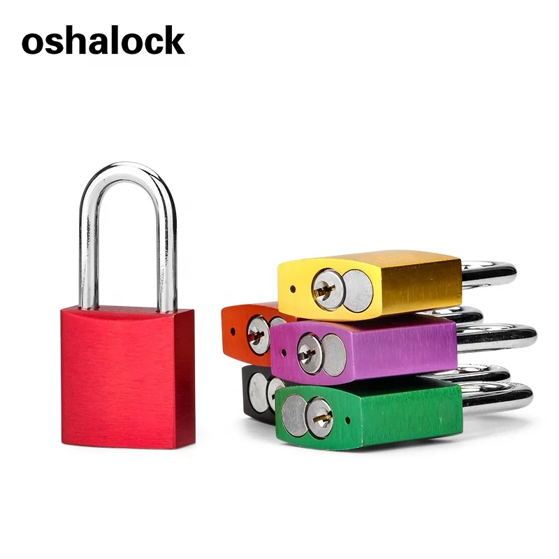 OEM manufacturer Anodized aluminium safety padlock with Key retaining for Overhaul of industrial equipment