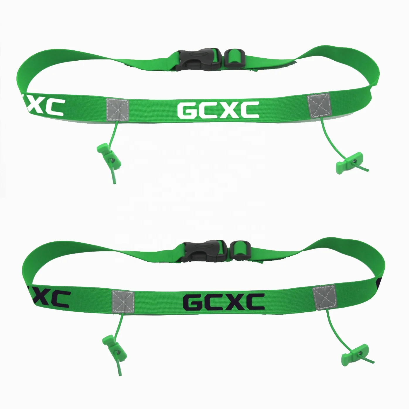 Reflective Triathlon Marathon Running Elastic Race Bibs Number Belt Custom Logo Printed Toggle Racing Tri Belt Race Belt Holders