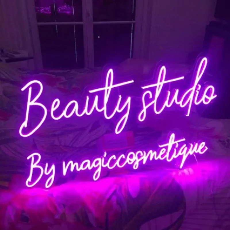 Happy Birthday Bar Party Decorations Electric Sign Anime Words Angel Wings Logo Neon Lights LED Custom Neon Sign