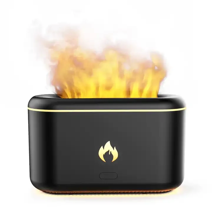 2023 New Desktop Best Colorful Flame Air Aroma Diffuser Humidifier 3D Flame Aroma Air Humidifier Diffuser