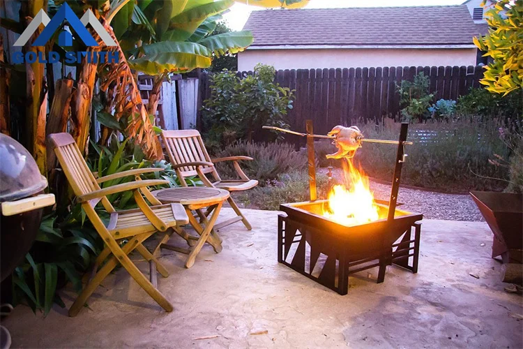 Уличная камина для кемпинга-железная костра-трехногий паяльник-угольный нагреватель
