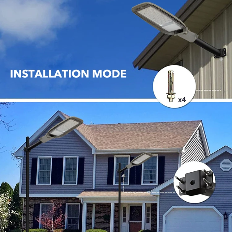 New Design Die Cast Aluminium Ac Power 50w 100w 150w 200w Ip65 Waterproof Adjustable Outdoor Project Road Lamp Led Street Lights