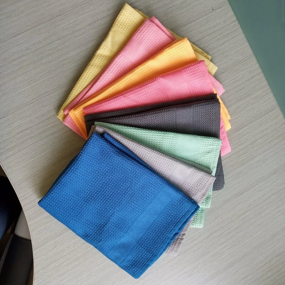 40X60Cm Microfiber  Waffle Weave Towel Turkish  Style Dish Cloth Kitchen Tea Towel