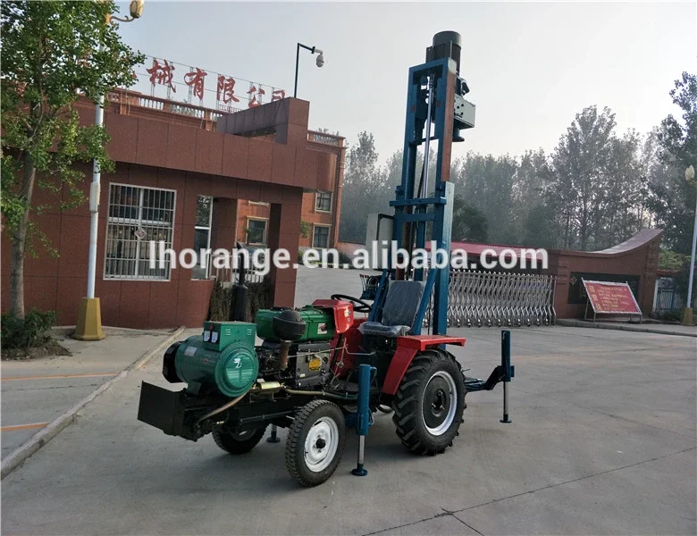 
Four-wheel 30HP tractor Diesel Engine Tractor Mounted Water Well Drilling Rig 
