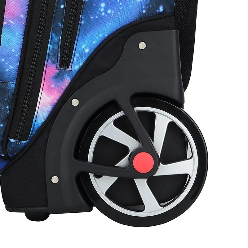 Korean version of pull rod schoolbag primary school boys and girls pull rod backpack leisure travel bag waterproof logo