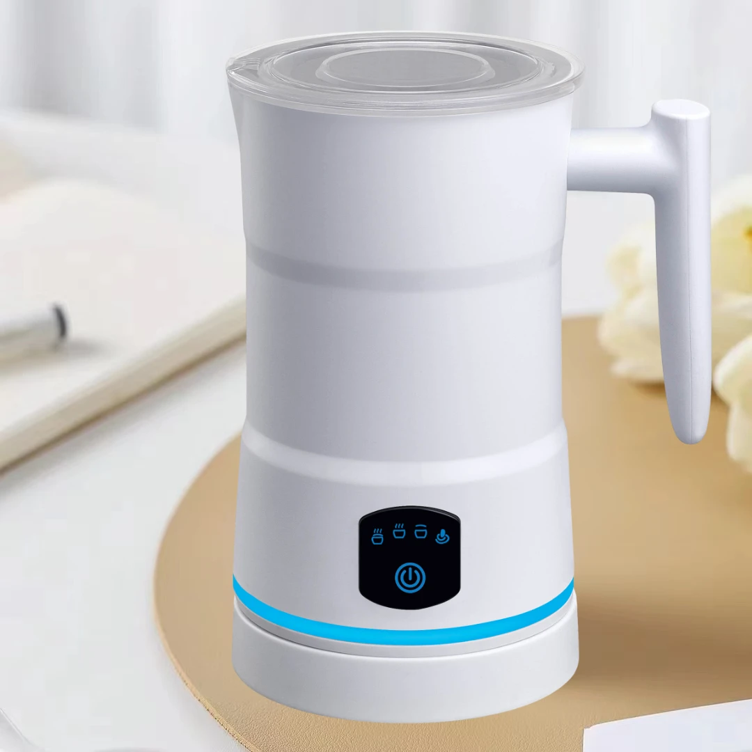 Automatic Portable Electric Milk Steamer Stainless Steel Milk Foam Maker Auto Shut-Off Milk Frother