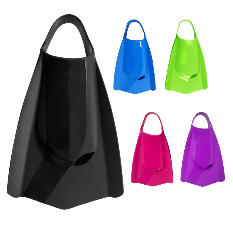 Professional Silicone Swimming Fins Open Heel Wholesale New Custom Logo Kids Surfing Short Fins Adult Training Swim Flipper
