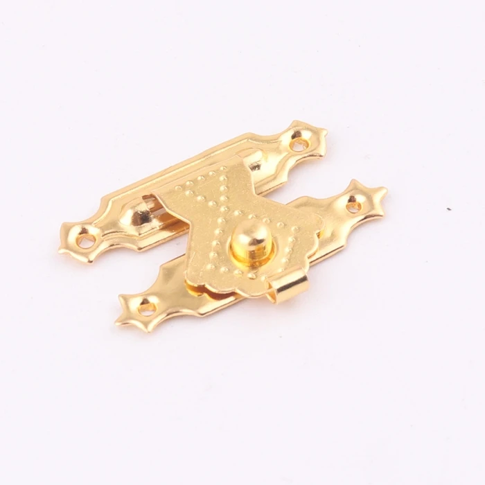Small Gold Color Metal Jewelry Box Clasp Lock for Wooden Gifts Accessories