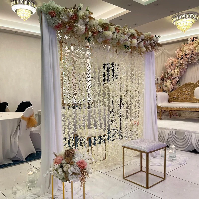 New 2 * 2M Square Tube Frame Wedding Props Stage Background Decorative Wrought Iron Door Arch