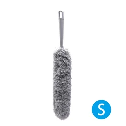 Extendable Feather Duster Stainless Steel Extension Pole Extra Long Dust Removal Telescopic Microfiber Duster