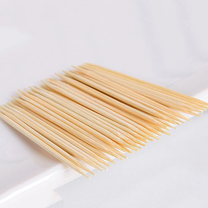 E-co Friendly Nature Healthy Material Bamboo Veggie Skewers Stick High Quality Custom Cinnamon Wooden Flavored Toothpicks