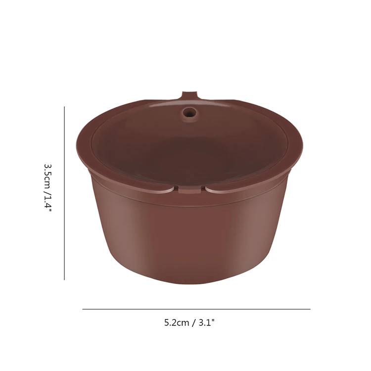  Coffee Machine Reusable Capsule Cup Filter for Nescafe i cafilas with Spoon Refillable Dolce Gusto