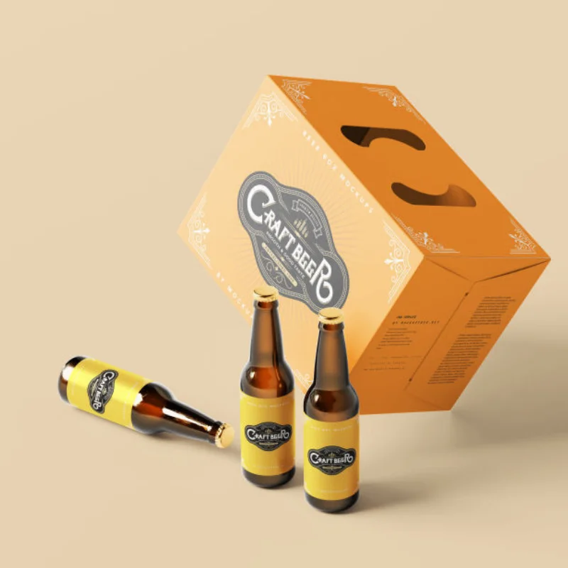 Custom High Quality Paper Packaging Beverage Shipping Colored Corrugated Carton Wholesale 24 Bottle Beer Box Packaging