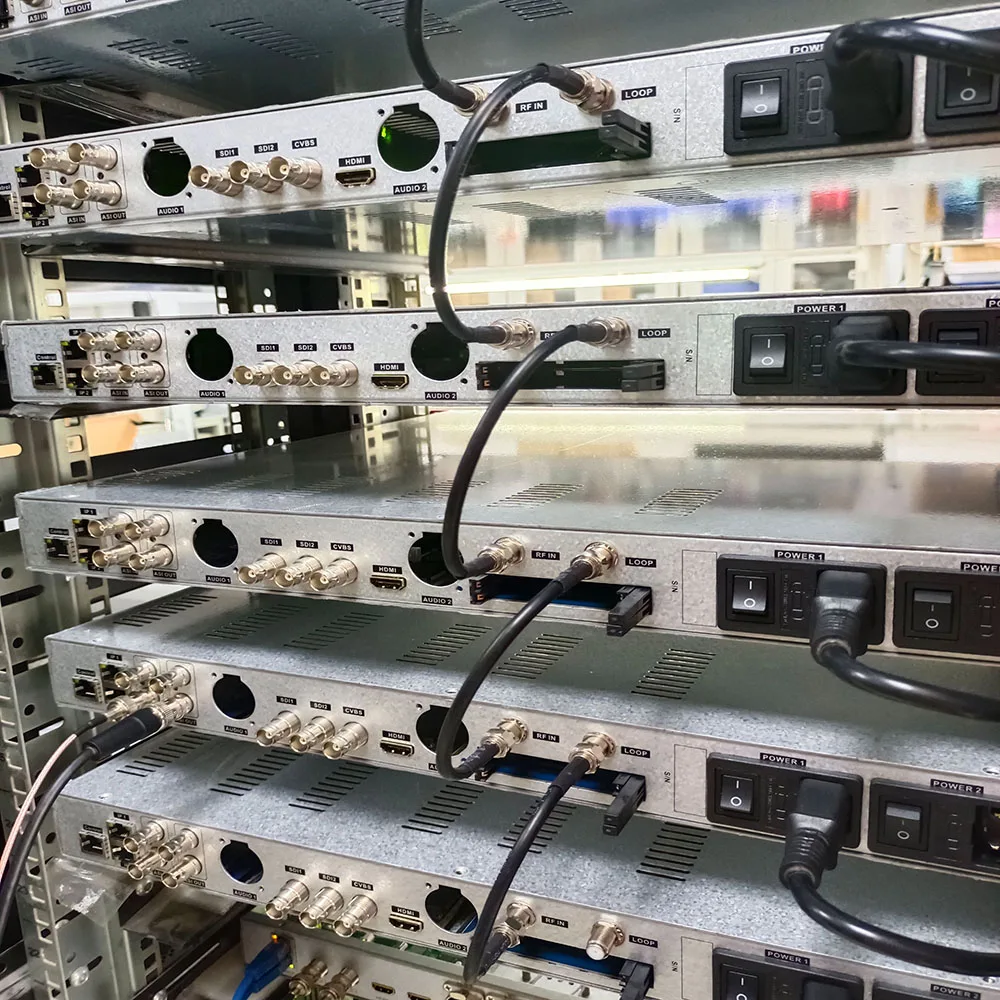 IP ASI To HDM I AV SDI CVBS AES EBU Analog Stereo DVB-S2 Satellite Receiver Decoder IRD