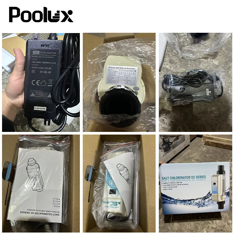 2024 Poolux High Quality Swimming Pool Disinfection System Salt Chlorine Generator Cell Salt Chlorinator Pool Accessories