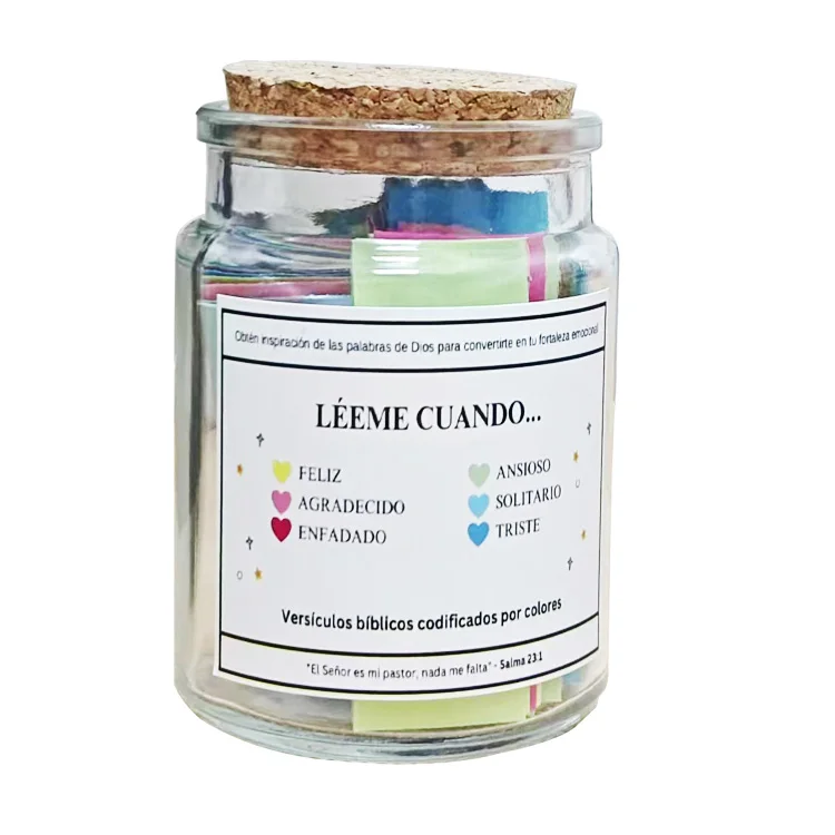 Spanish Prayer Jar  German Bible Verse Jar Bible Accessories Supplier 9 Emotions 1 Box Set for Christian Novelty Gifts