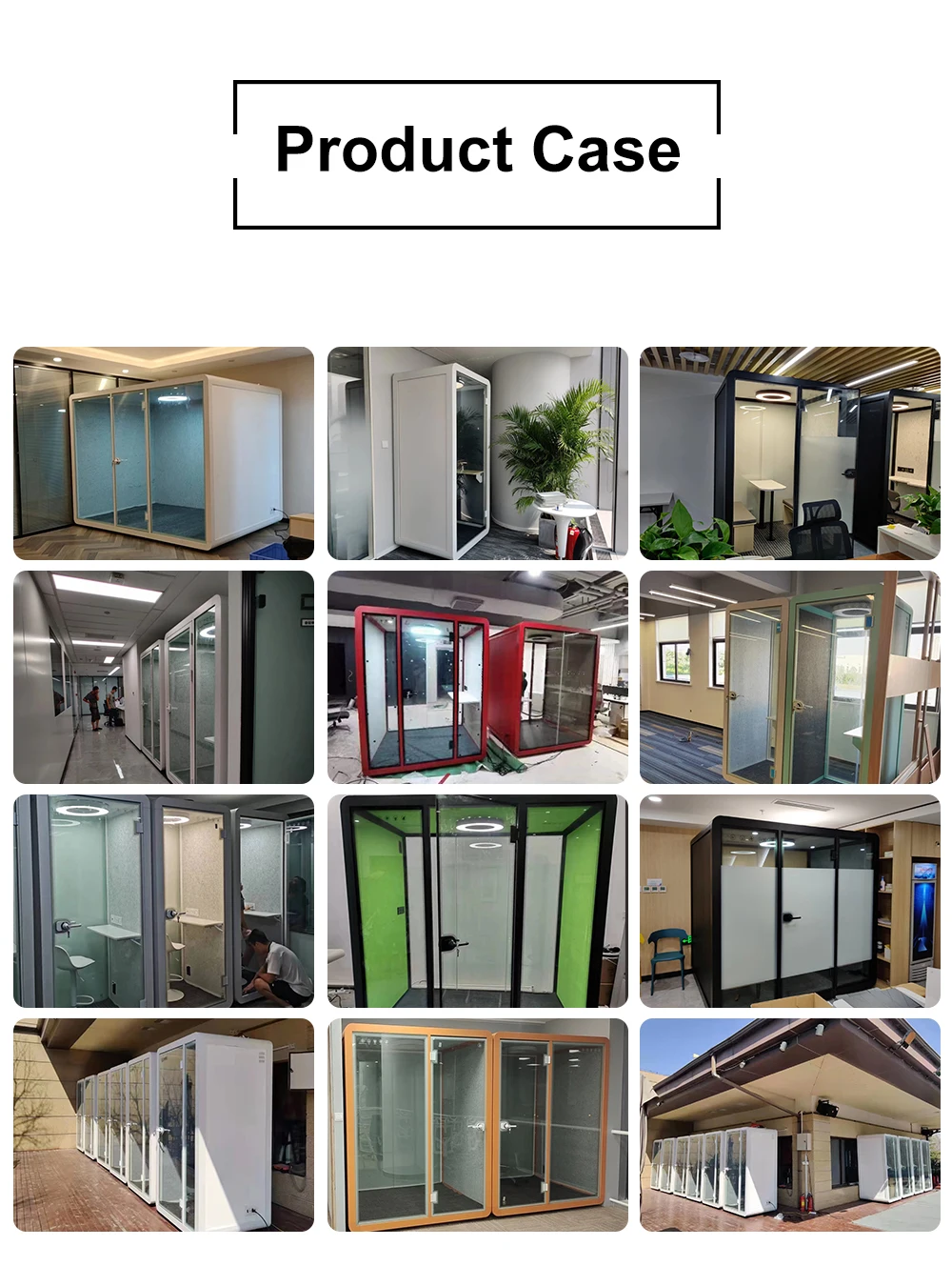 Clip-on commercial soundproof booth acoustic office meeting pod soundproof mini office workshop booth with air filter