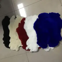 Dyed Color Real Rex Rabbit Fur Skin Tanned Fur Pelt For Sale