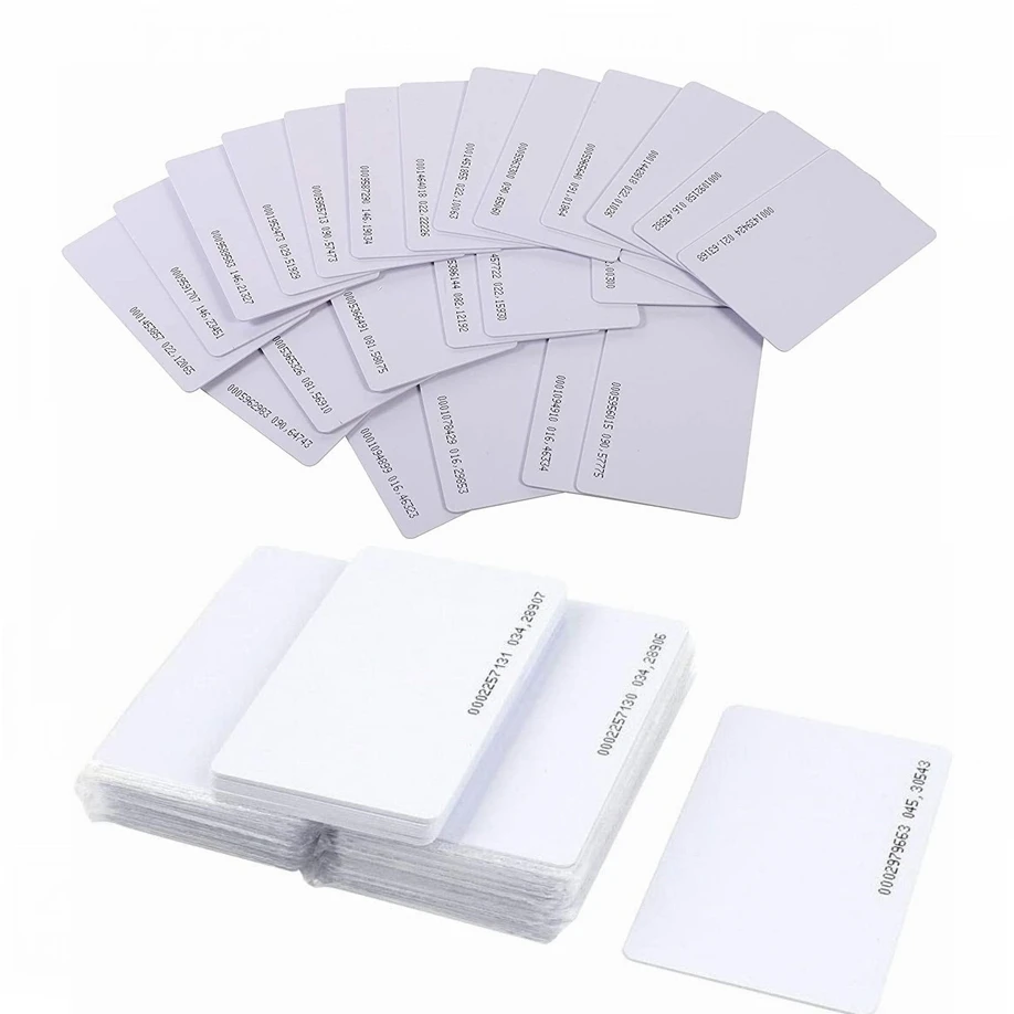 Бесконтактная RFID смарт-карта 125 кГц, EM4100 Tk4100, идентификационные карты для системы контроля доступа и входа в страницу времени