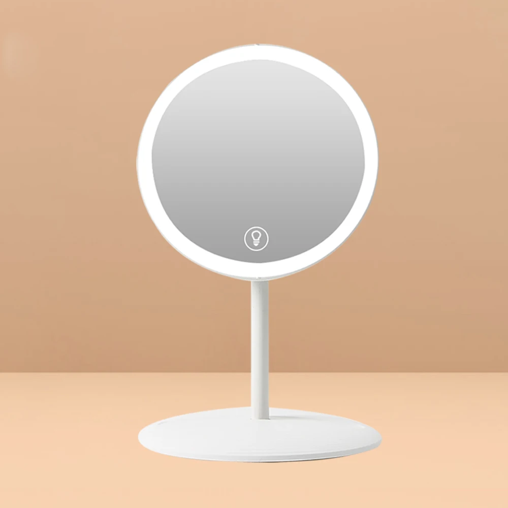 Hot Sale Foldable Dimmable Lighted Cordless Girl Vanity Portable Led Mirror for Desk