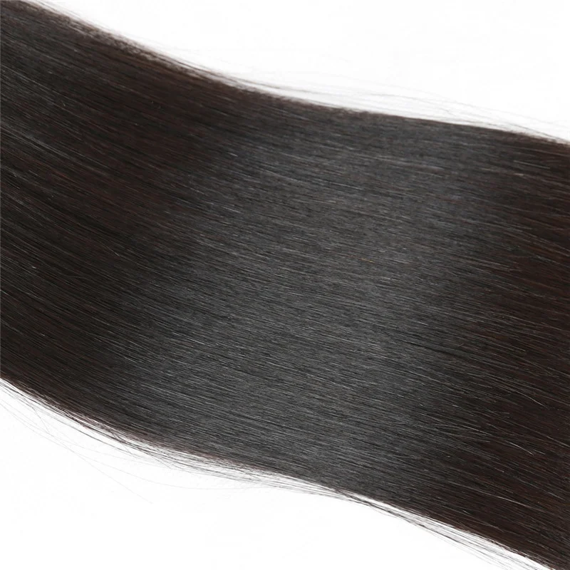 Wholesale 6 to 30 inch smooth remy human hair extension weave bundles natural bone straight wave double drawn virgin human hair