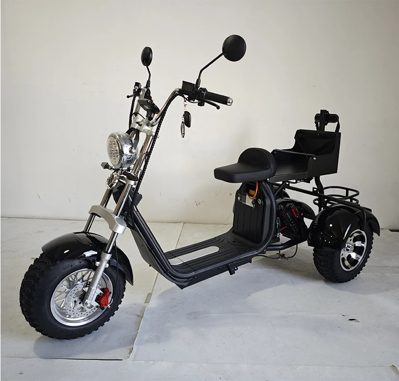 US/EU warehouse citycoco fat tire three wheel tricycle trike electric golf scooters with bag holder electric golf trolley