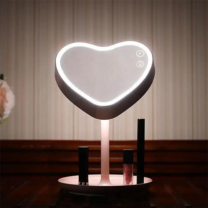 
Folding Abs 1200Mah Battery Led Dimmable Lights Vanity Dressing Table Mirror With Led Lights 