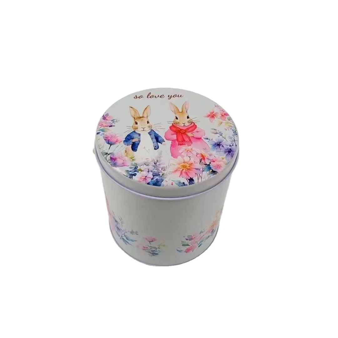 Customized printed 2 gallon large round christmas popcorn metal tin bucket delicate metal popcorn packaging tins with lid