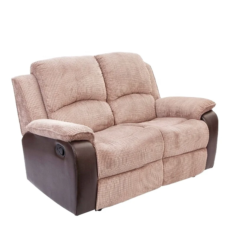 JKY Furniture 3 Seater Fabric Manual High Back Loveseat Motion Recliner Sofa Set Reclining With Massage For Living Room
