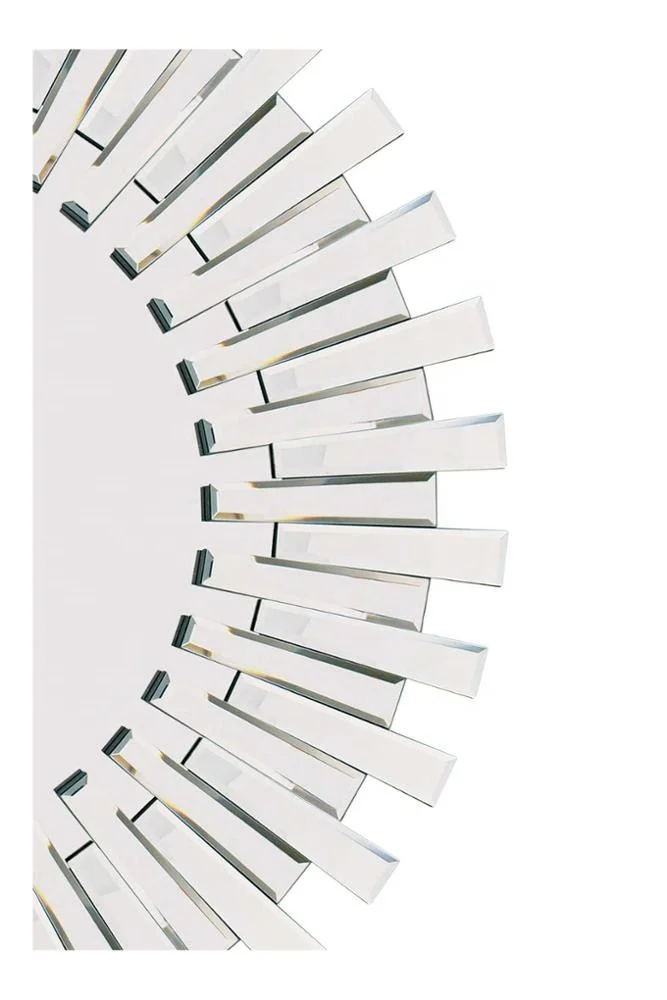 New arrival 3D sunburst round decorative wall mirror