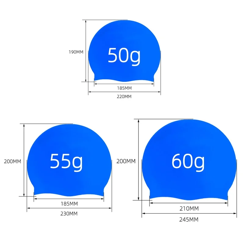 High Quality Custom Logo Durable Silicone Latex Water Swimming Hat Waterproof Swimming Cap