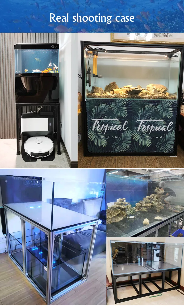 Aluminum alloy profile seawater tank Strong and not easy to bend rack base bottom cabinet stainless steel Fish Tank