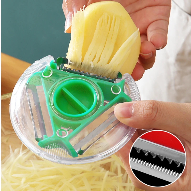 Trio Peeler Set Slicer Stainless Steel Peeler Shredder Julienne Cutter Multi Peel Blade Zesters Grater Kitchen Tool.Z0656-1