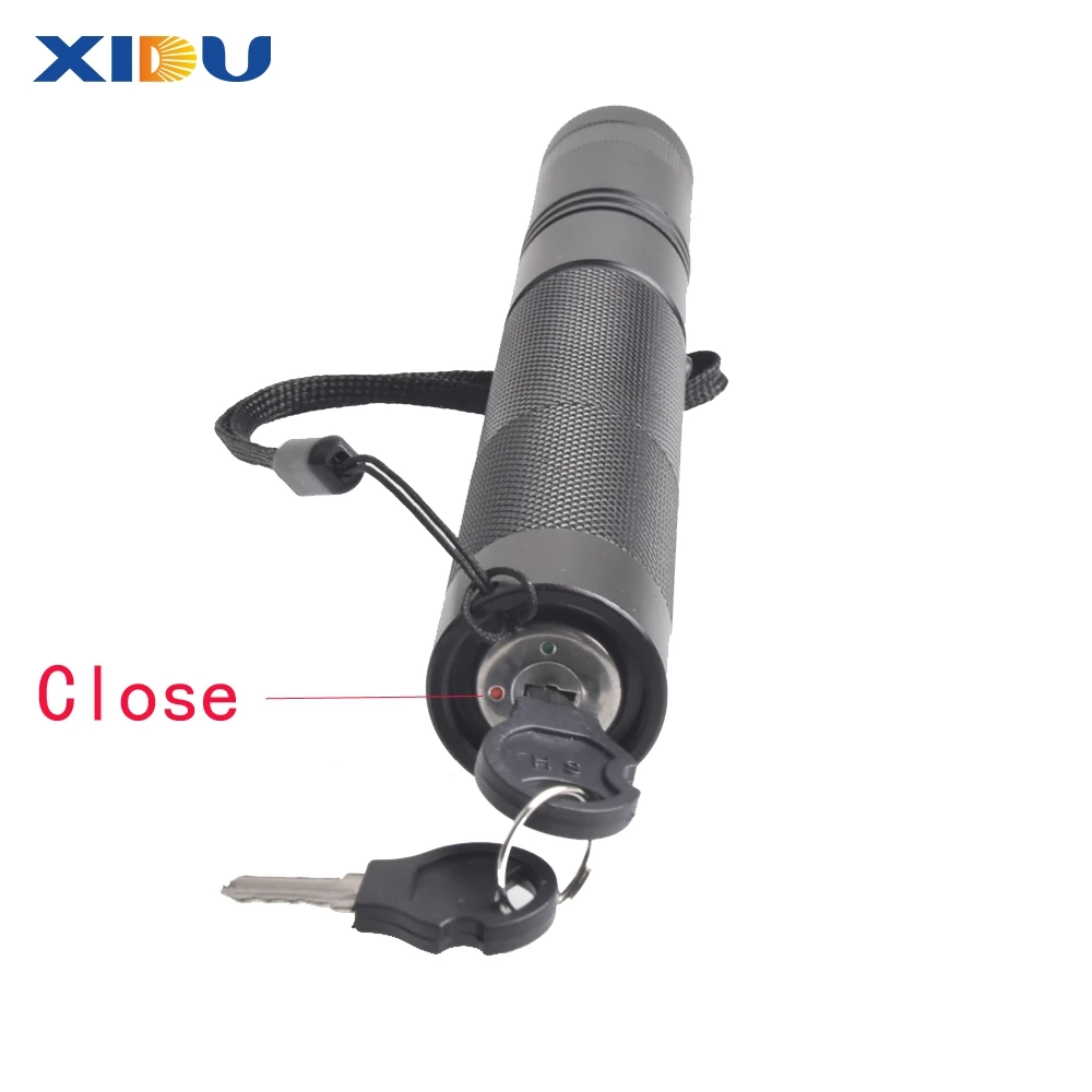 XIDU Мощный 10000 м 532nm зеленый лазерный прицел красная лазерная указка Мощный регулируемый фокус лазер с лазерная ручка голова горящий матч