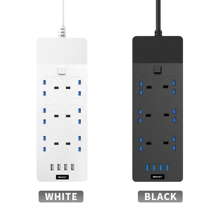 USB Power Strip 6 way extension socket power extension cord with surge protector  GSM Power Socket