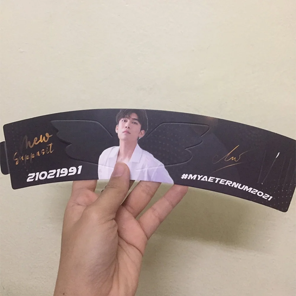 Kpop Custom Printing Pvc Transparent plastic cup sleeves with Gift Heat insulation cup holder kpop cupsleeve