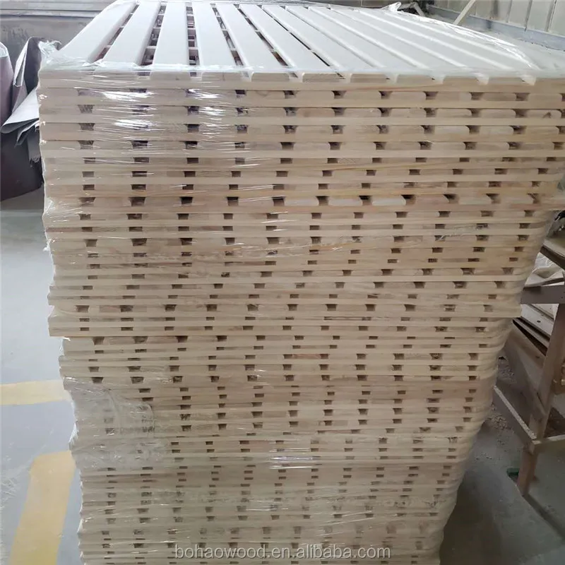 2024 particle board home furniture bed design solid wood bed side board