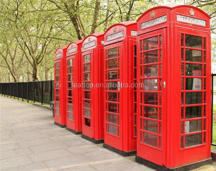Support OEM Metal Material London phone booth for indoor