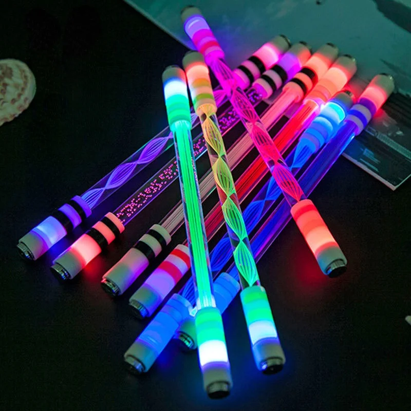 Классные спиннинг Вращающаяся ручка световой игровой Шариковая ручка для начинающих